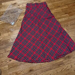 NIP- Plaid Red and Green Women's Skirt